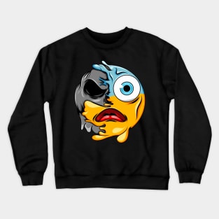 Astonished Zombie Emoji Crewneck Sweatshirt